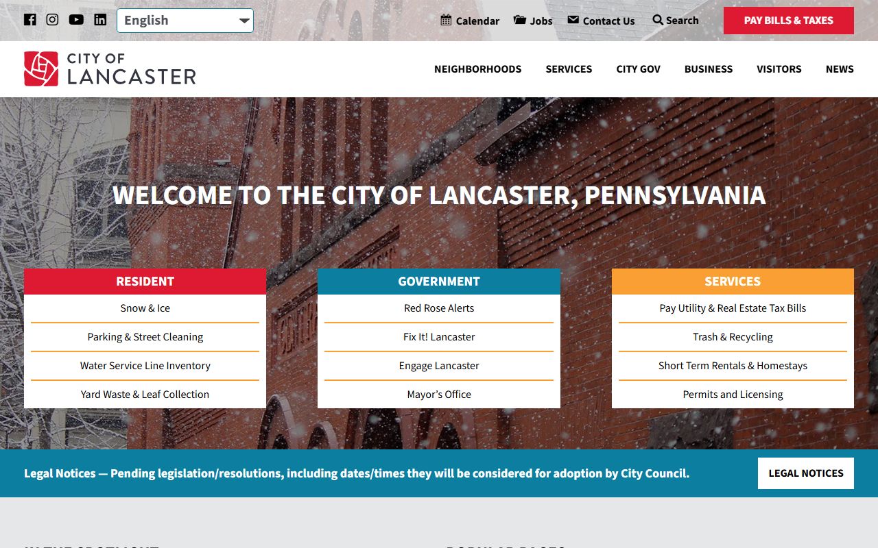 Lancaster property tax records - City of Lancaster Pennsylvania