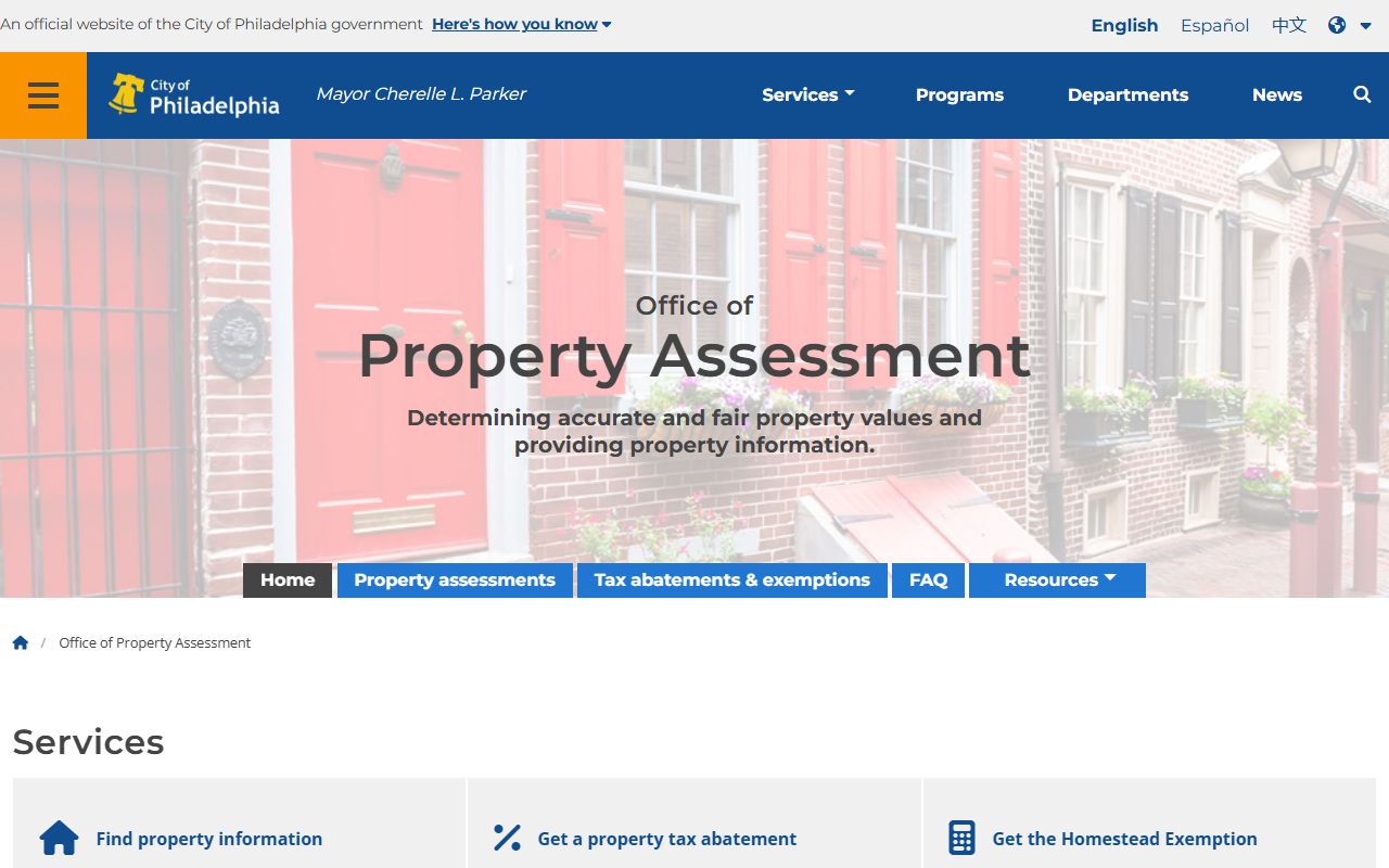 Philadelphia property tax records - Office of Property Assessment