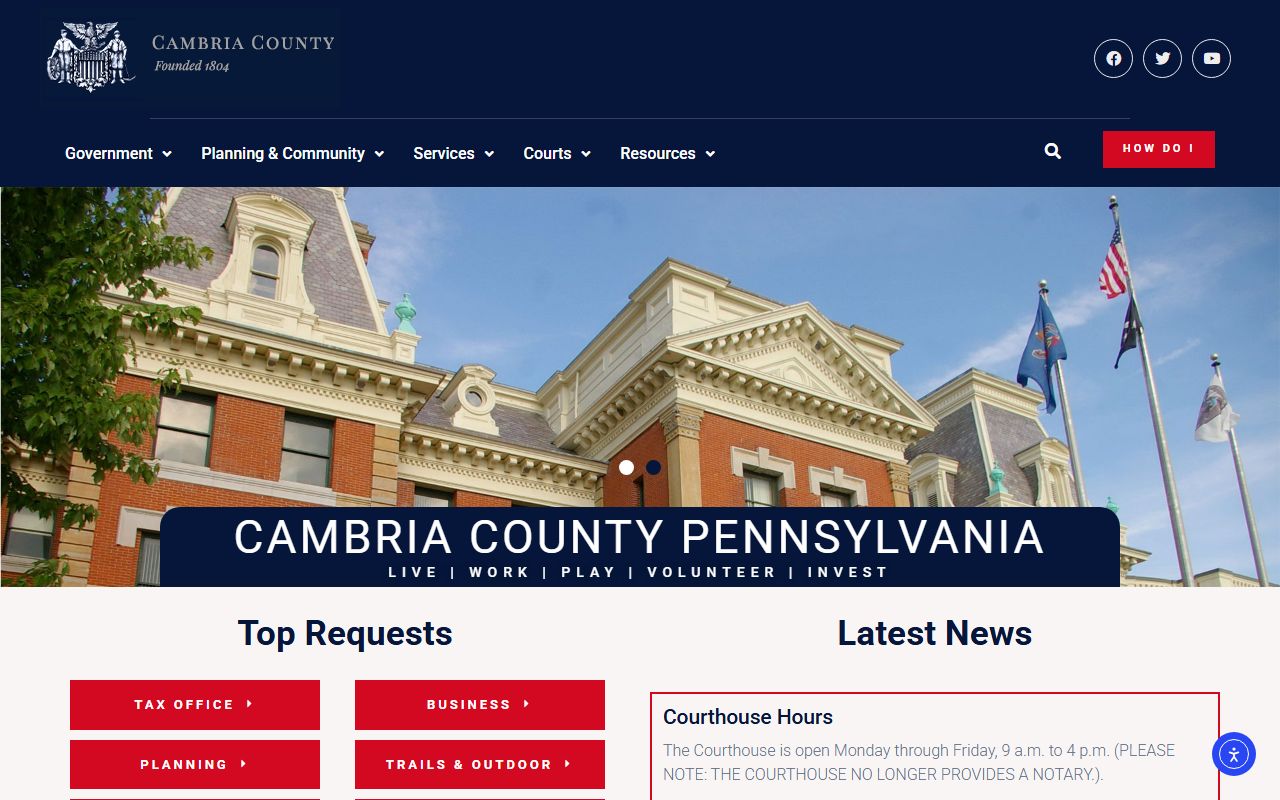 Cambria County property tax records assessment office