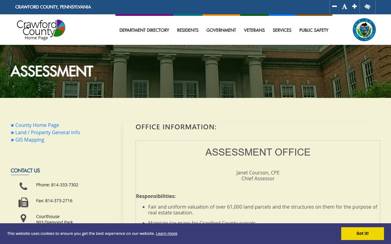 Crawford County property tax records assessment office