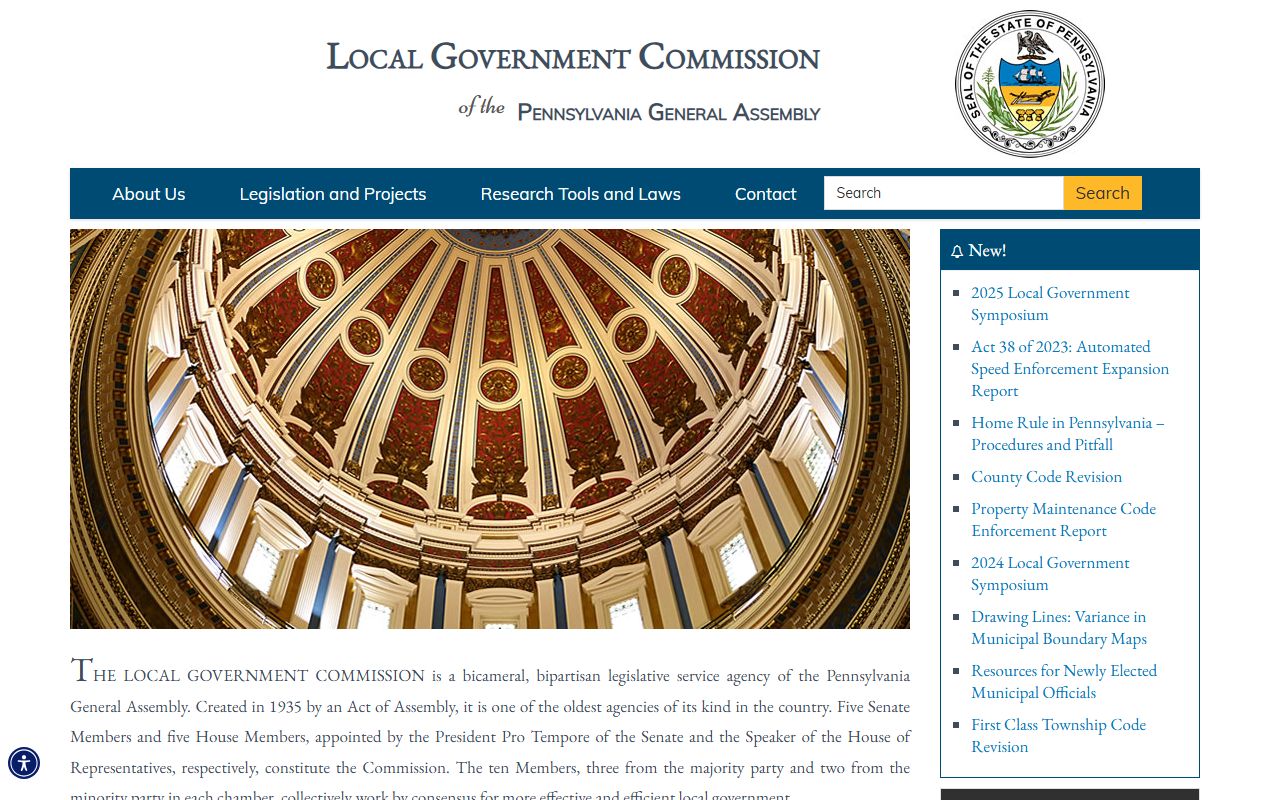 Pennsylvania Local Government Commission page supporting research into Pennsylvania property tax records and local tax policy
